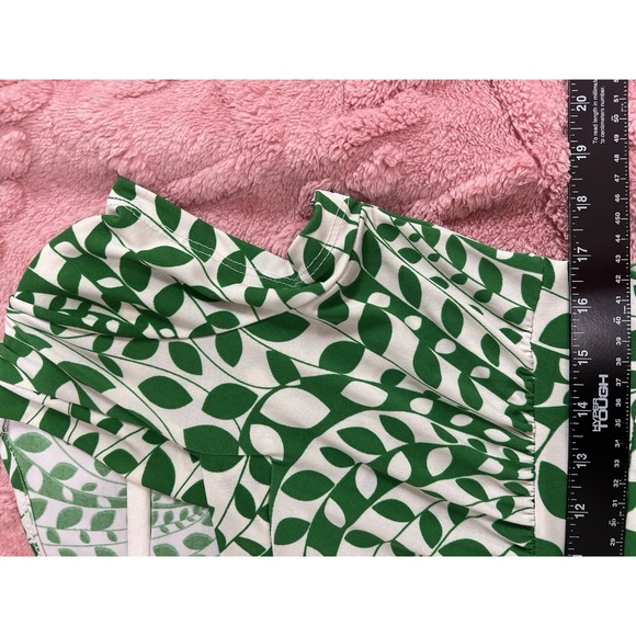 Vintage‎ 90s Y2K Milkmaid Babydoll Tie Back Coquette Fairy Forest Leaf Print XL - Picture 11 of 14